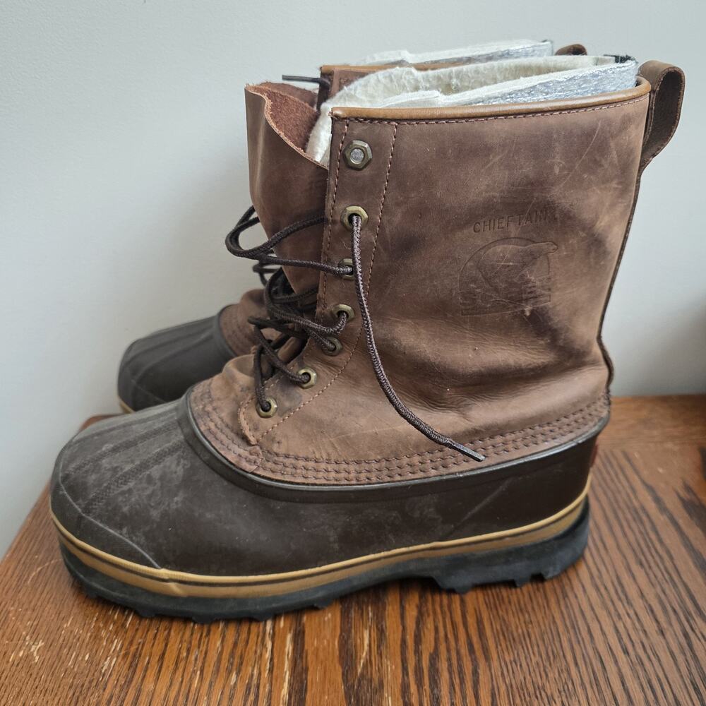 VTG Sorel‎ Chieftain Heavy Duty Insulated Snow Boots Made In Canada Men's 9